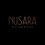 Nusara Thai Fire Kitchen logo on black background with elegant gold text, representing a modern Thai dining experience